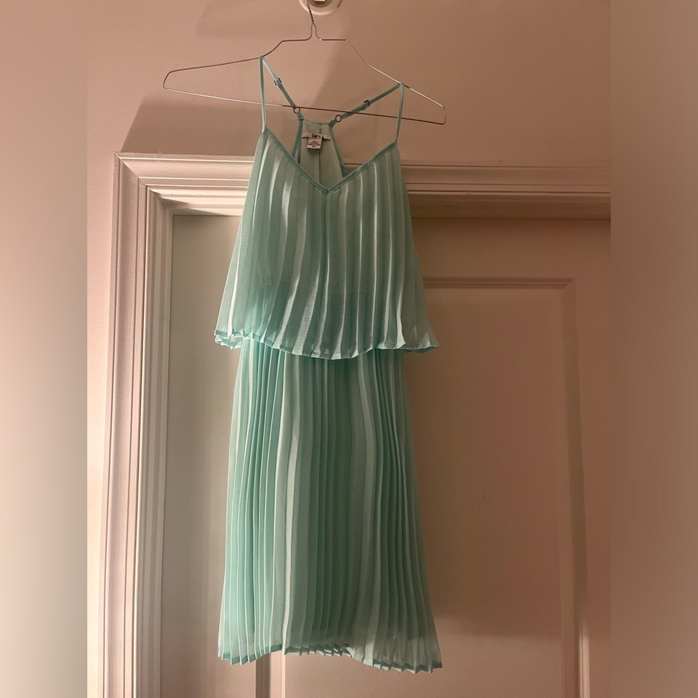 Women’s Bar III Mint Green pleated cocktail dress